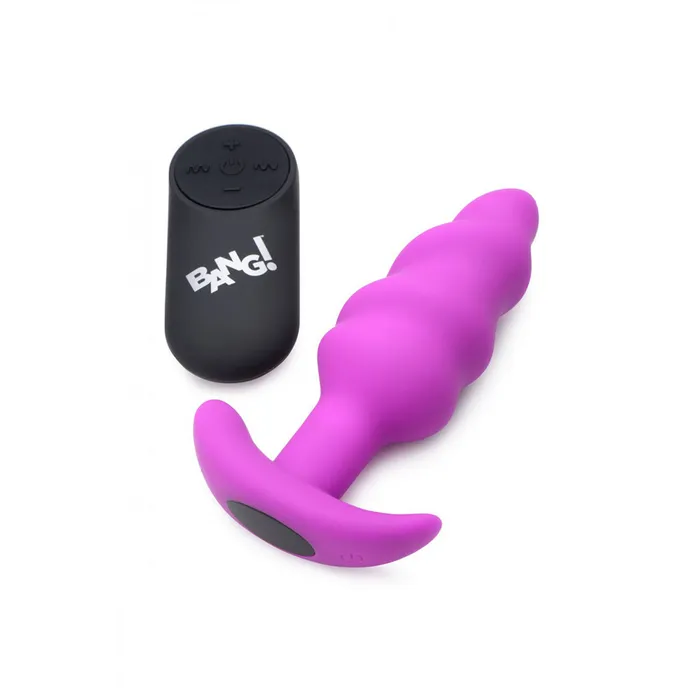 Remote Control 21X Vibrating Silicone Swirl Butt Plug Bang Anal
