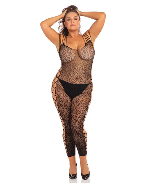 Rene Rofe Animal Crotchless Bodystocking Black 3X4X Rene Rofe Bodystockings Playsuits Rene Rofe Animal Crotchless Bodystocking Black 3X4X Rene Rofe Bodystockings Playsuits