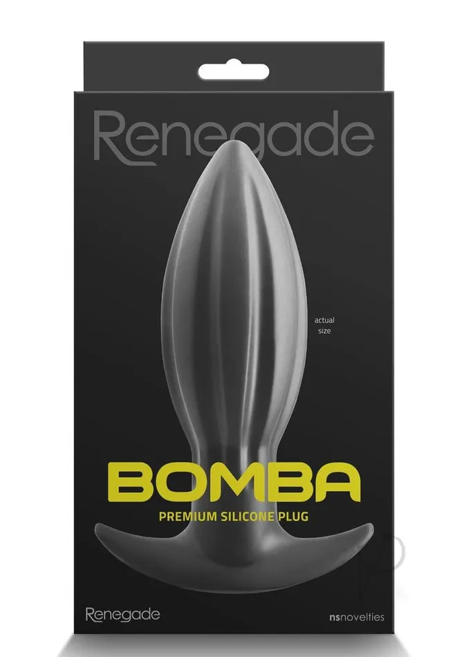 Renegade Bomba Silicone Anal Plug Small Black Renegade Anal