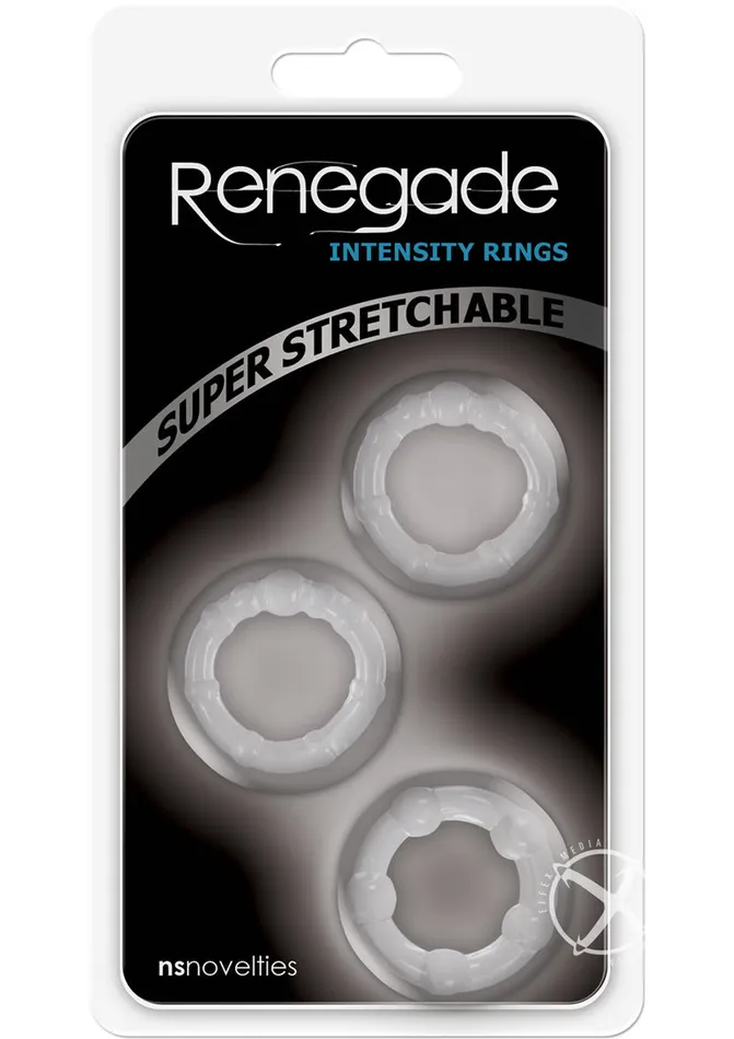 Renegade Dildos Renegade Super Stretchable Intensity Cock Rings Set of 3 Clear Renegade Dildos Renegade Super Stretchable Intensity Cock Rings Set of 3 Clear