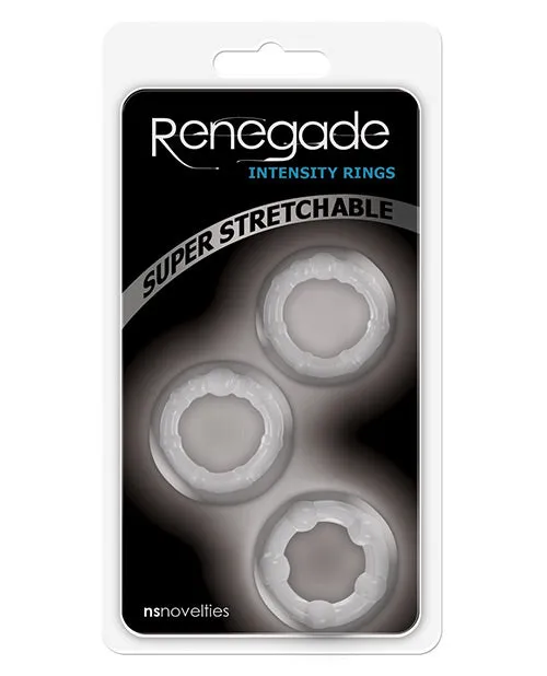 Renegade Dildos Renegade Super Stretchable Intensity Cock Rings Set of 3 Clear Renegade Dildos Renegade Super Stretchable Intensity Cock Rings Set of 3 Clear