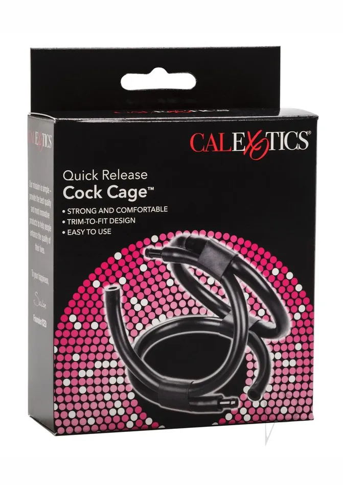 Rings Male Sex Toys Quick Release Cock Cage Cock Ring Black