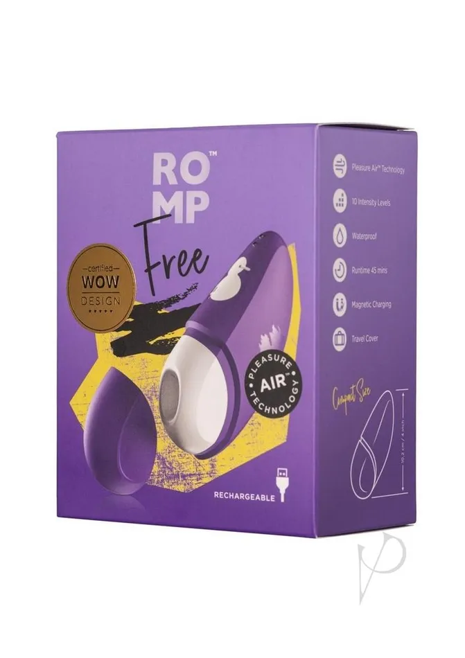 Romp Romp Free Rechargeable Clitoral Air Stimulator WhitePurple Vibrators