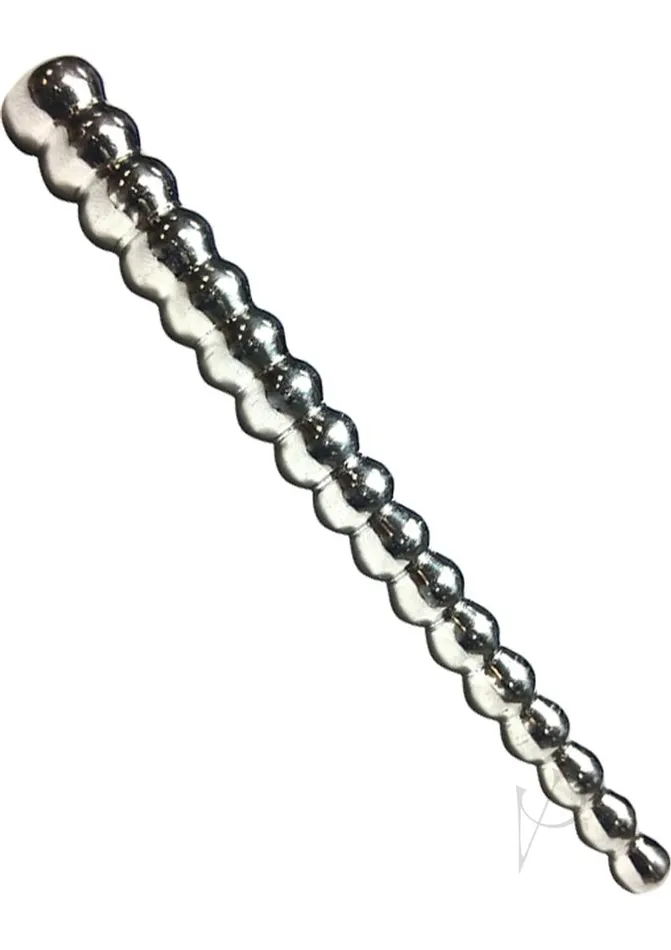 Rouge Beaded Stainless Steel Urethral Sound Silver Rouge Male Sex Toys