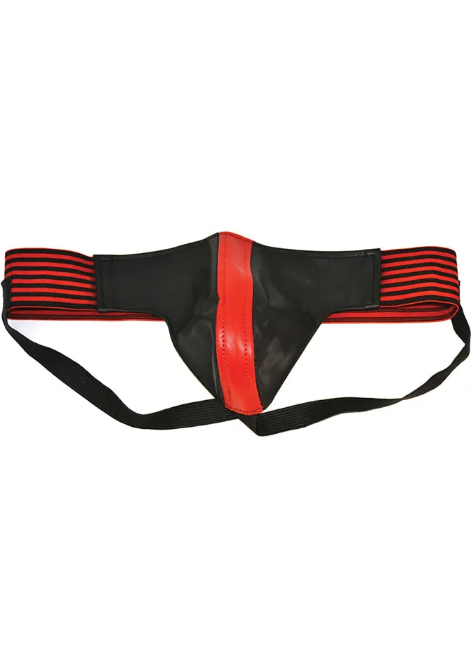 Rouge Leather Jock Strap Small RedBlack Rouge Restraints Rouge Leather Jock Strap Small RedBlack Rouge Restraints