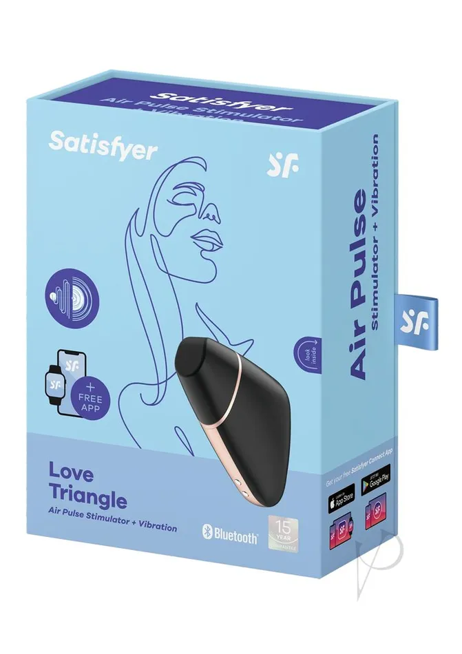 Satisfyer Love Triangle Rechargeable Silicone Clitoral Stimulator BlackRose Gold Satisfyer Vibrators Satisfyer Love Triangle Rechargeable Silicone Clitoral Stimulator BlackRose Gold Satisfyer Vibrators