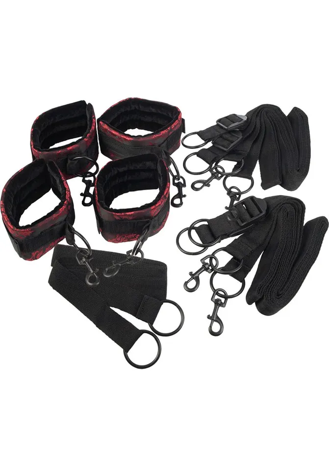 Scandal Anal Scandal Bed Restraints RedBlack