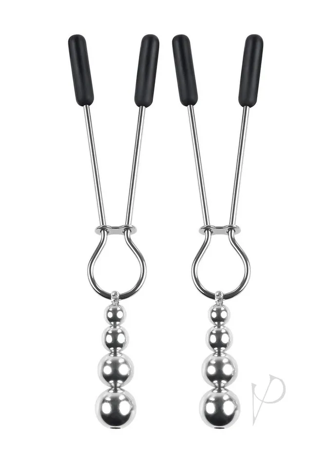 Selopa Anal Selopa Beaded Nipple Clamps Silver