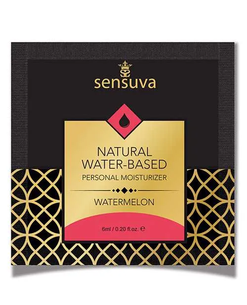 Sensuva Vibrators Sensuva Natural Water Based Personal Moisturizer Single Use Packet 6 ml Watermelon Sensuva Vibrators Sensuva Natural Water Based Personal Moisturizer Single Use Packet 6 ml Watermelon