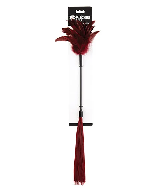 Sex and Mischief Enchanted Feather Tickler BlackRed Sex And Mischief Anal