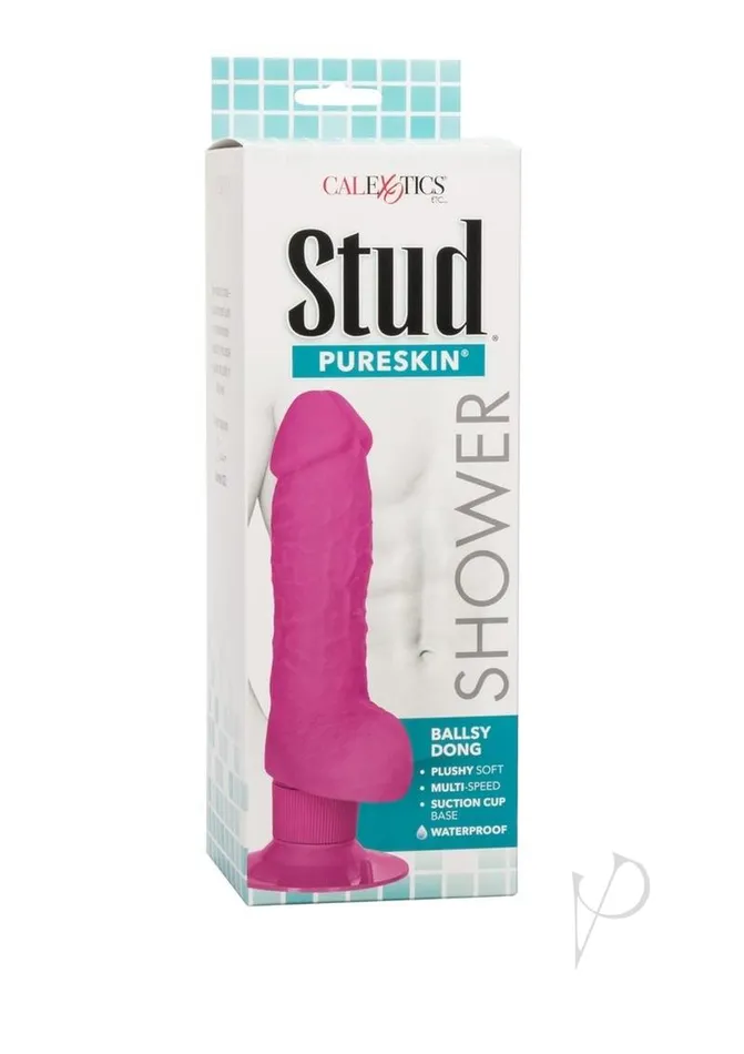 Studs Shower Stud Ballsy Dong Pure Skin Vibrating Dildo Waterproof 5in Pink Dildos Studs Shower Stud Ballsy Dong Pure Skin Vibrating Dildo Waterproof 5in Pink Dildos