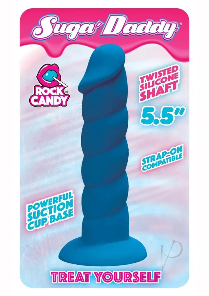 Suga Daddy Silicone Dildo 55in Blue Rock Candy Toys Dildos