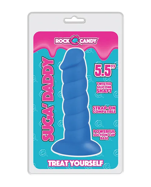 Suga Daddy Silicone Dildo 55in Blue Rock Candy Toys Dildos
