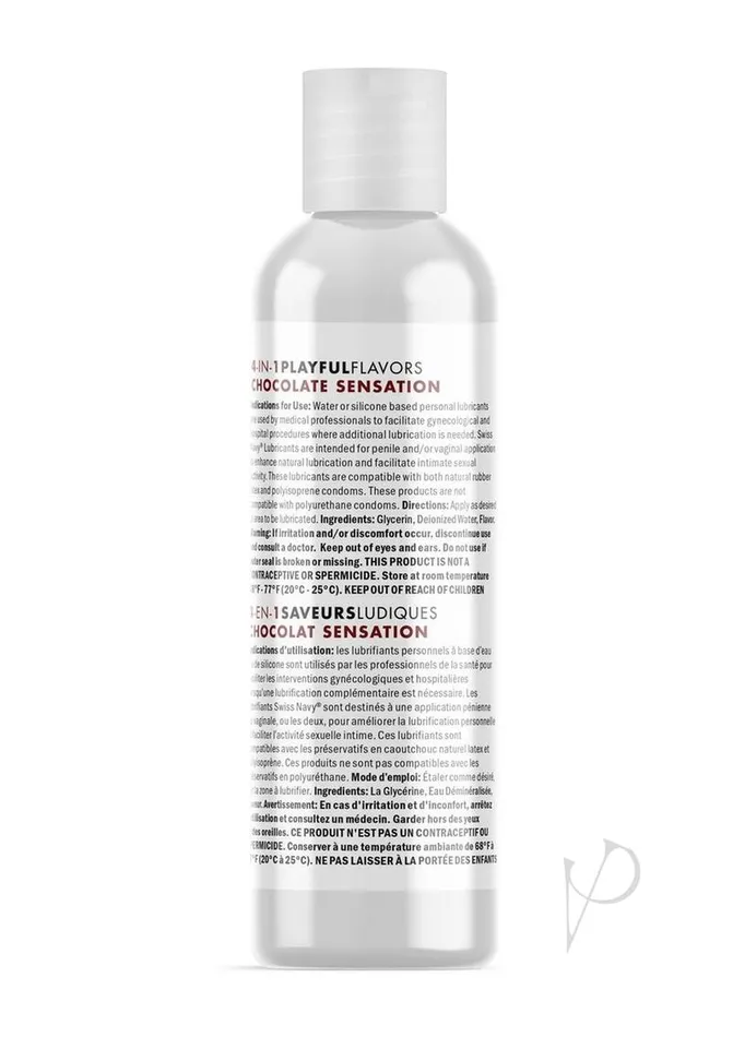 Swiss Navy 4 In 1 Flavored Lubricant 1oz Chocolate Sensation Swiss Navy Lubricants Swiss Navy 4 In 1 Flavored Lubricant 1oz Chocolate Sensation Swiss Navy Lubricants