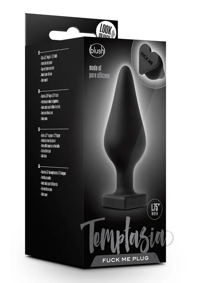 Temptasia Anal Temptasia Fuck Me Silicone Butt Plug Black