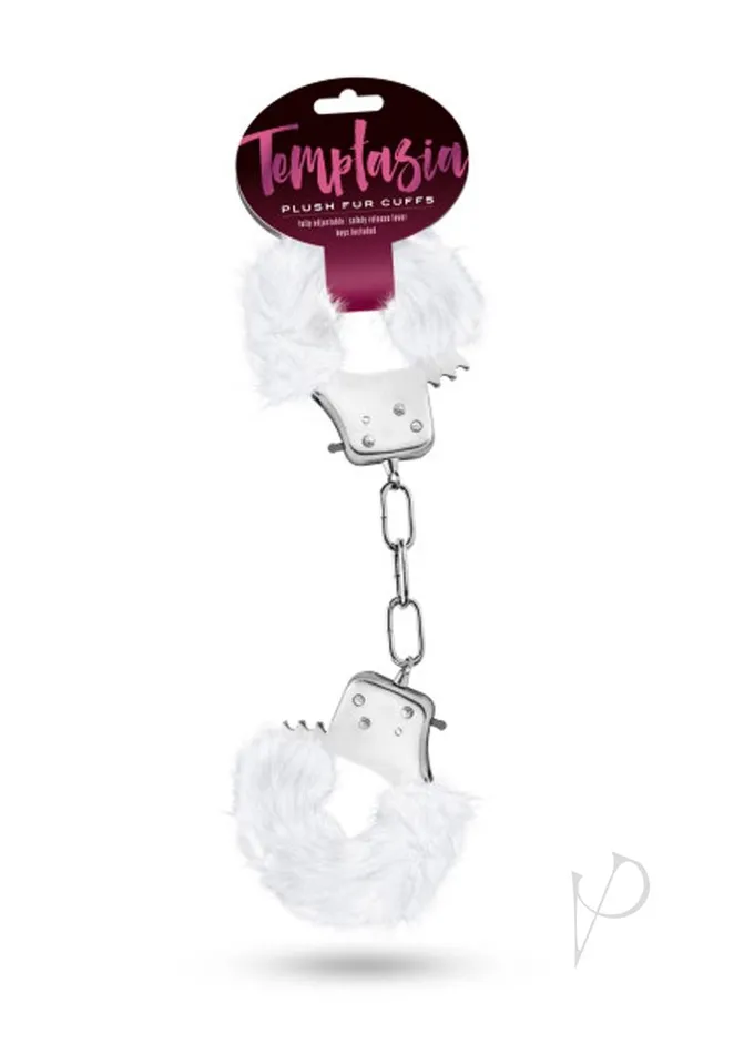 Temptasia Couples Temptasia Plush Fur Cuffs White