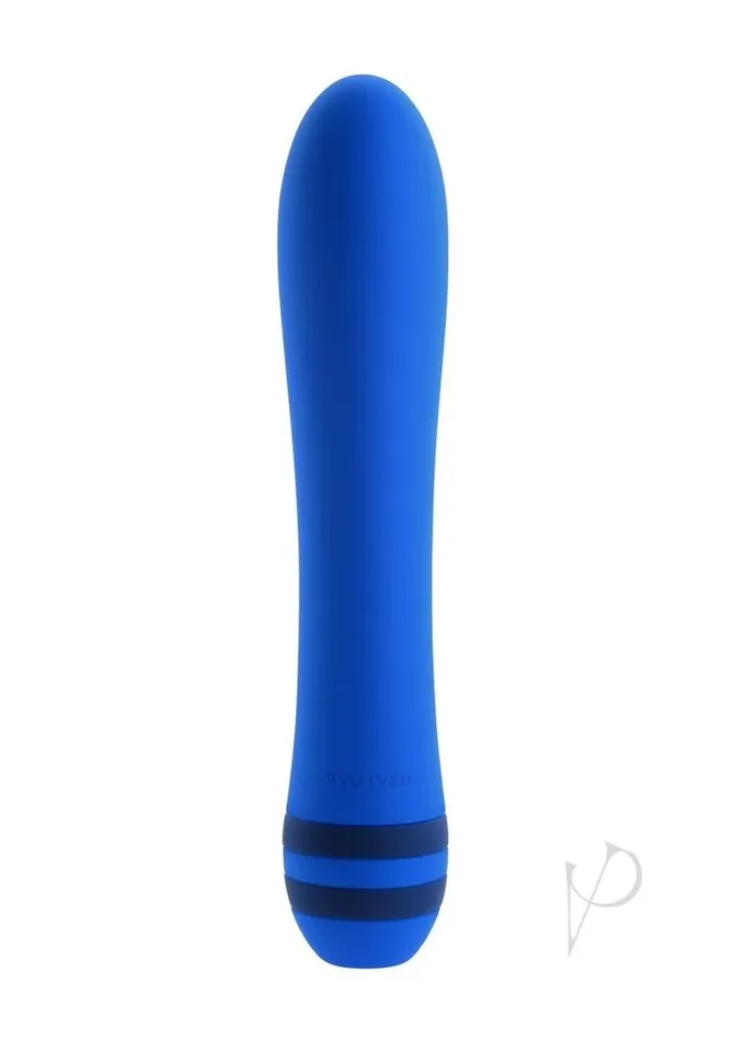 The Pleaser Silicone Rechargeable Vibrator Blue Evolved Vibrators