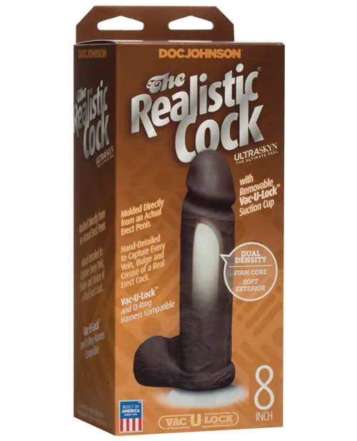 The Realistic Cock Dildos The Realistic Cock Ultraskyn Dildo 8in Black The Realistic Cock Dildos The Realistic Cock Ultraskyn Dildo 8in Black