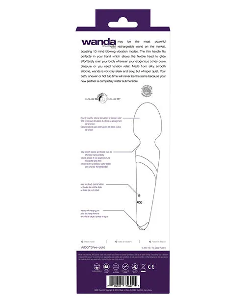 Vedo Vibrators VeDO Wanda Rechargeable Wand Deep Purple Vedo Vibrators VeDO Wanda Rechargeable Wand Deep Purple