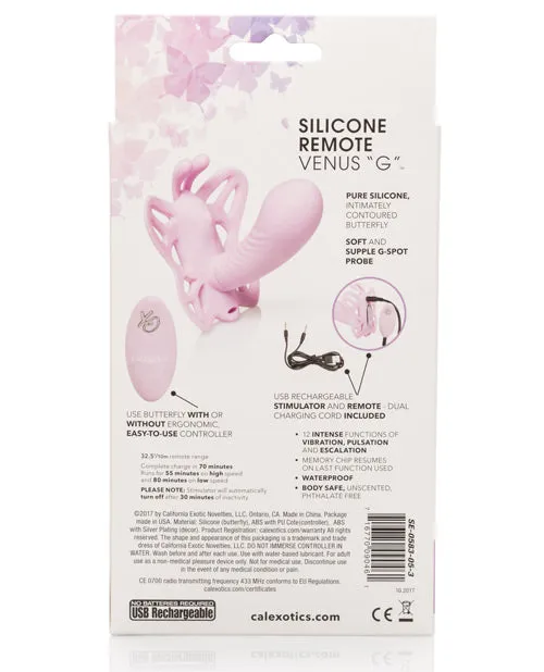 Venus Butterfly Venus G Silicone Rechargeable StrapOn with Remote Control Pink Venus Butterfly Female Sex Toys