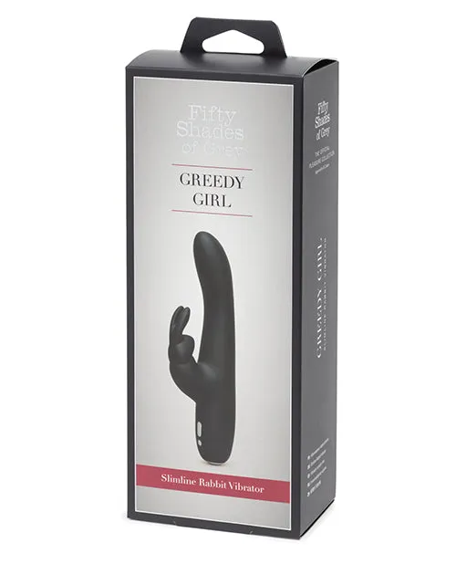Vibrators Fifty Shades Of Grey Fifty Shades of Grey Greedy Girl Rechargeable Slimline Rabbit Vibrator Black Vibrators Fifty Shades Of Grey Fifty Shades of Grey Greedy Girl Rechargeable Slimline Rabbit Vibrator Black