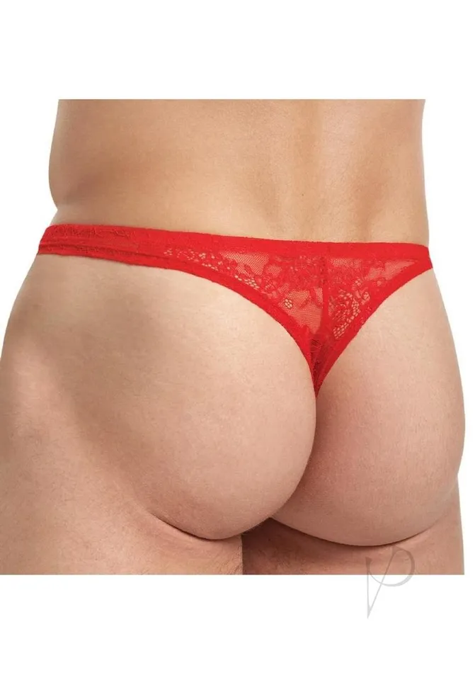 Vibrators Lace King Lace King Lace Thong SM Red