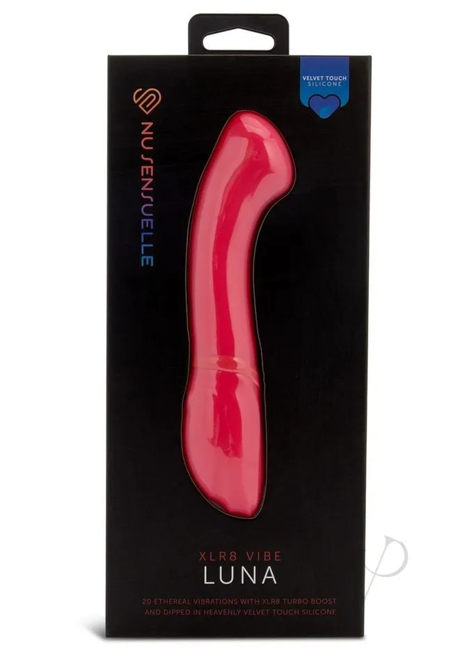 Vibrators Nu Sensuelle Nu Sensuelle Luna Velvet Touch with Turbo Rechargeable Silicone Vibrator Hot Pink Vibrators Nu Sensuelle Nu Sensuelle Luna Velvet Touch with Turbo Rechargeable Silicone Vibrator Hot Pink