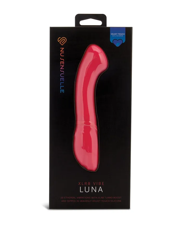 Vibrators Nu Sensuelle Nu Sensuelle Luna Velvet Touch with Turbo Rechargeable Silicone Vibrator Hot Pink Vibrators Nu Sensuelle Nu Sensuelle Luna Velvet Touch with Turbo Rechargeable Silicone Vibrator Hot Pink