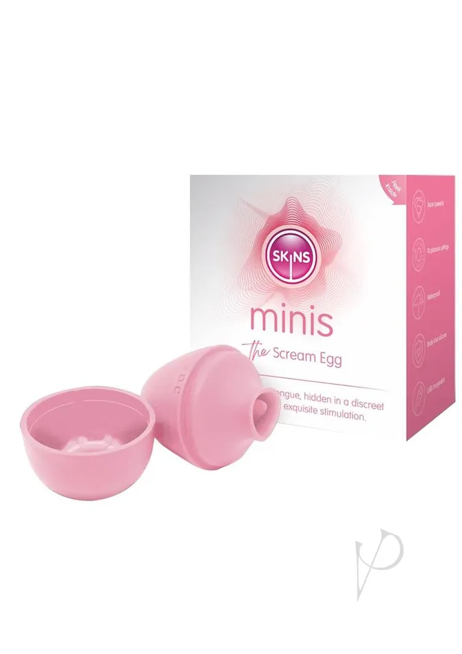 Vibrators Skins Skins Minis The Scream Silicone Clitoral Vibrator WhitePink Vibrators Skins Skins Minis The Scream Silicone Clitoral Vibrator WhitePink