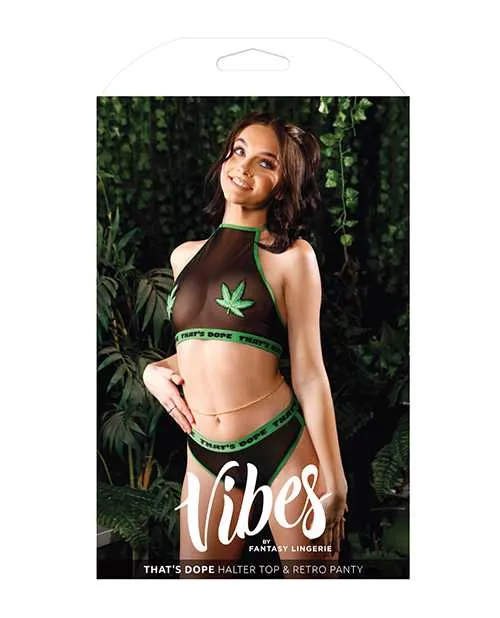 Vibrators Vibes By Fantasy Lingerie Vibes Thats Dope Halter Top Retro Panty Black LXL Vibrators Vibes By Fantasy Lingerie Vibes Thats Dope Halter Top Retro Panty Black LXL