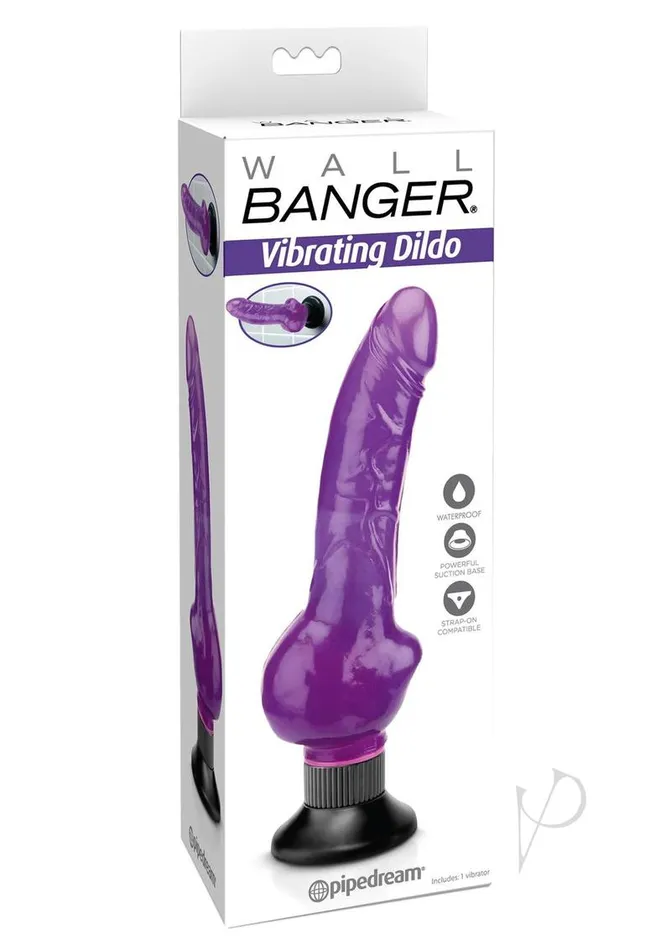 Wall Bangers Vibrating Dildo 9in Purple Pipedream Vibrators
