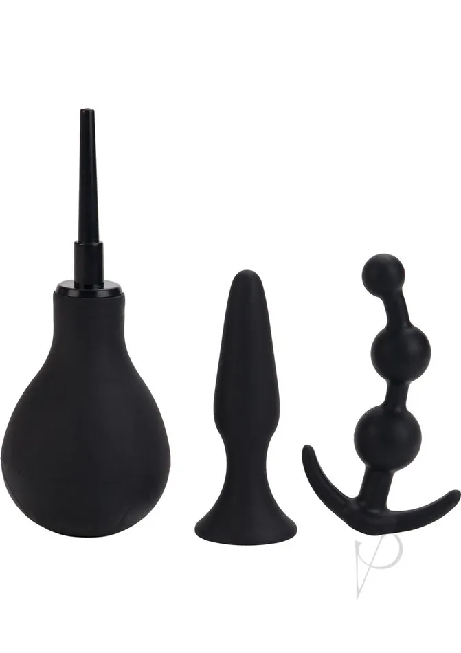 Water Systems Anal Explorer Kit Silicone Douche Black Anal