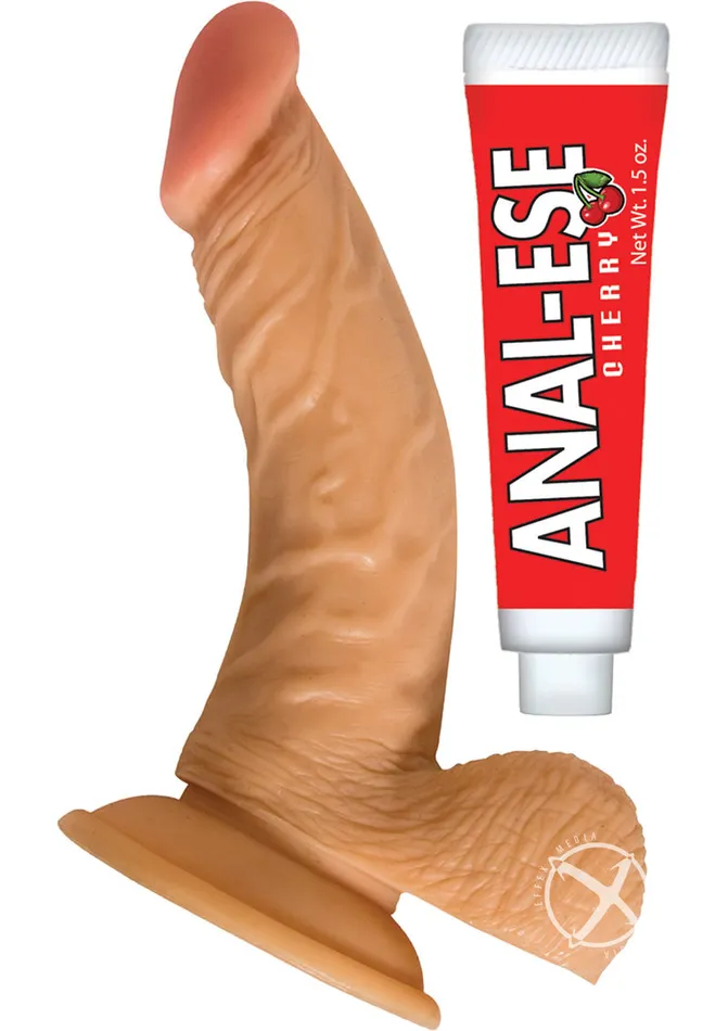 Whoppers All American Whoppers Curve Dildo with Balls 65in Vanilla Dildos