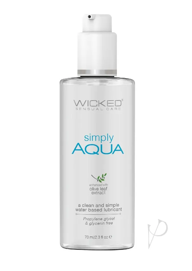 Wicked Simply Lubricants Wicked Simply Aqua Water Based Lubricant with Olive Leaf Extract 23oz Wicked Simply Lubricants Wicked Simply Aqua Water Based Lubricant with Olive Leaf Extract 23oz