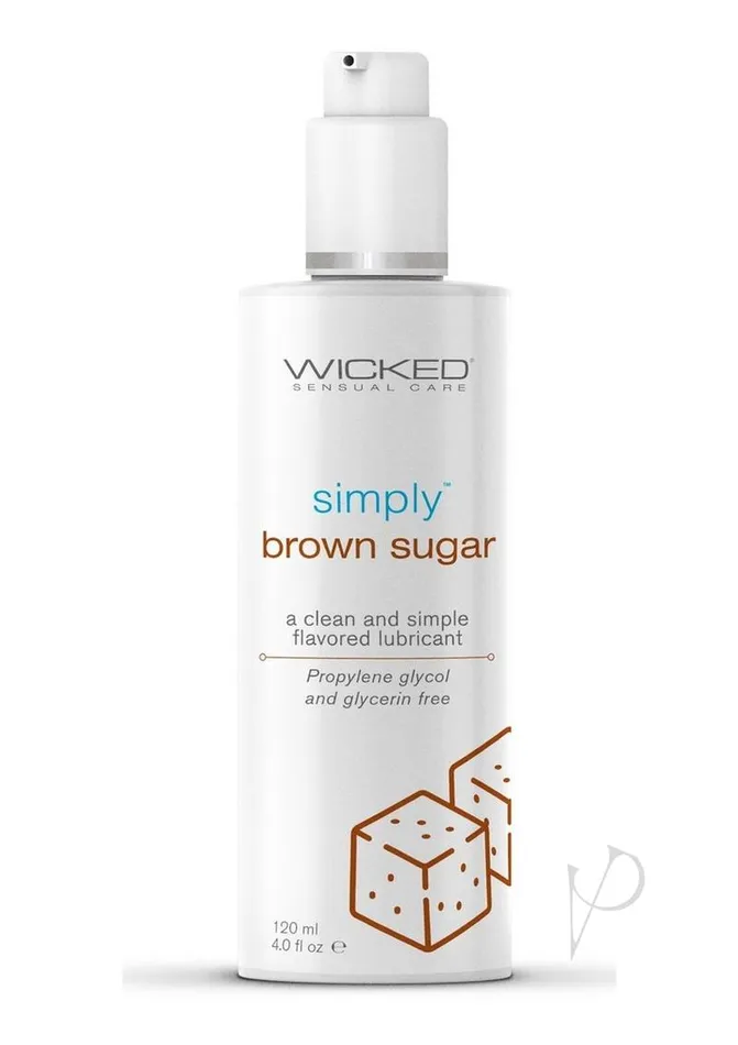 Wicked Simply Water Based Flavored Lubricant Brown Sugar 4oz Wicked Simply Lubricants