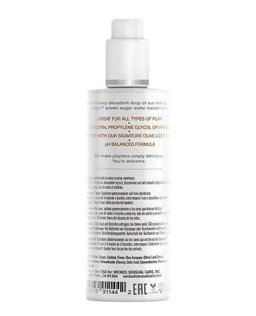 Wicked Simply Water Based Flavored Lubricant Brown Sugar 4oz Wicked Simply Lubricants