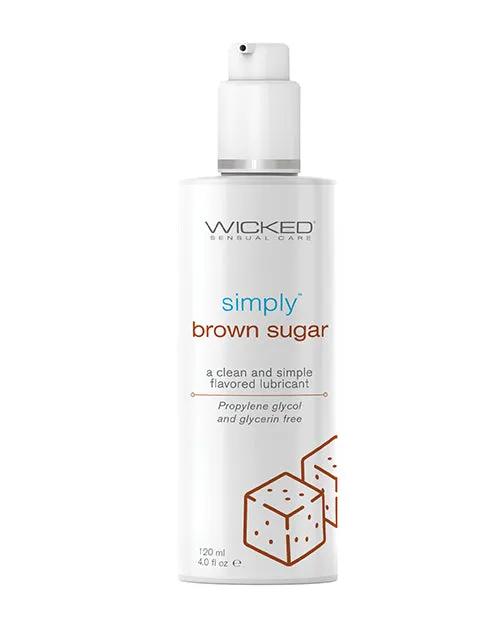 Wicked Simply Water Based Flavored Lubricant Brown Sugar 4oz Wicked Simply Lubricants