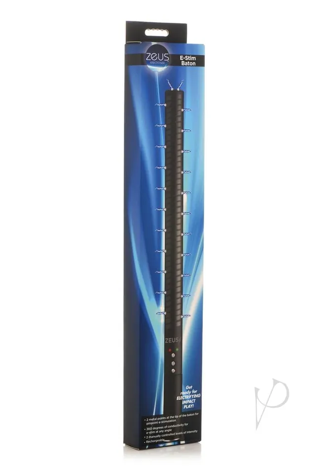 Zeus Electrosex EStim Baton BlackSilver Zeus Electrosex Anal